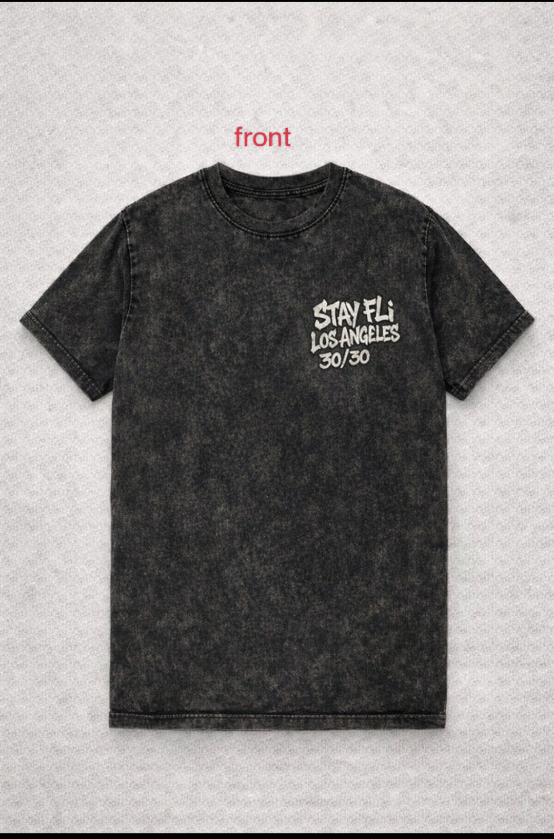 Limited number destressed acid wash trap house T-shirt